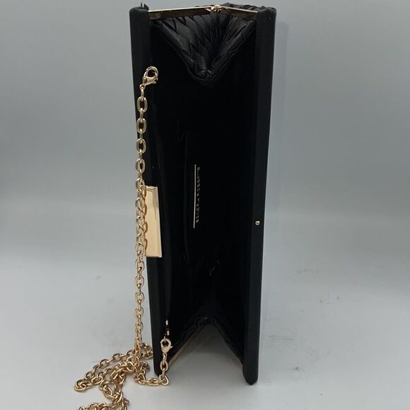 Sondra Roberts Woven Leather Frame Clutch - Picture 8 of 11